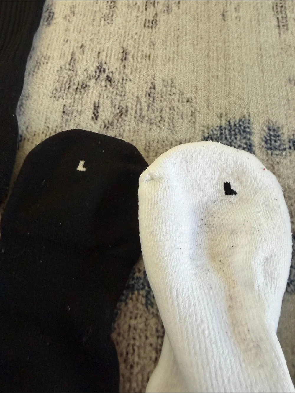 Pro Feet Men's Crew Athletic Socks - Black & White